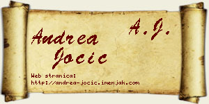 Andrea Jocić vizit kartica